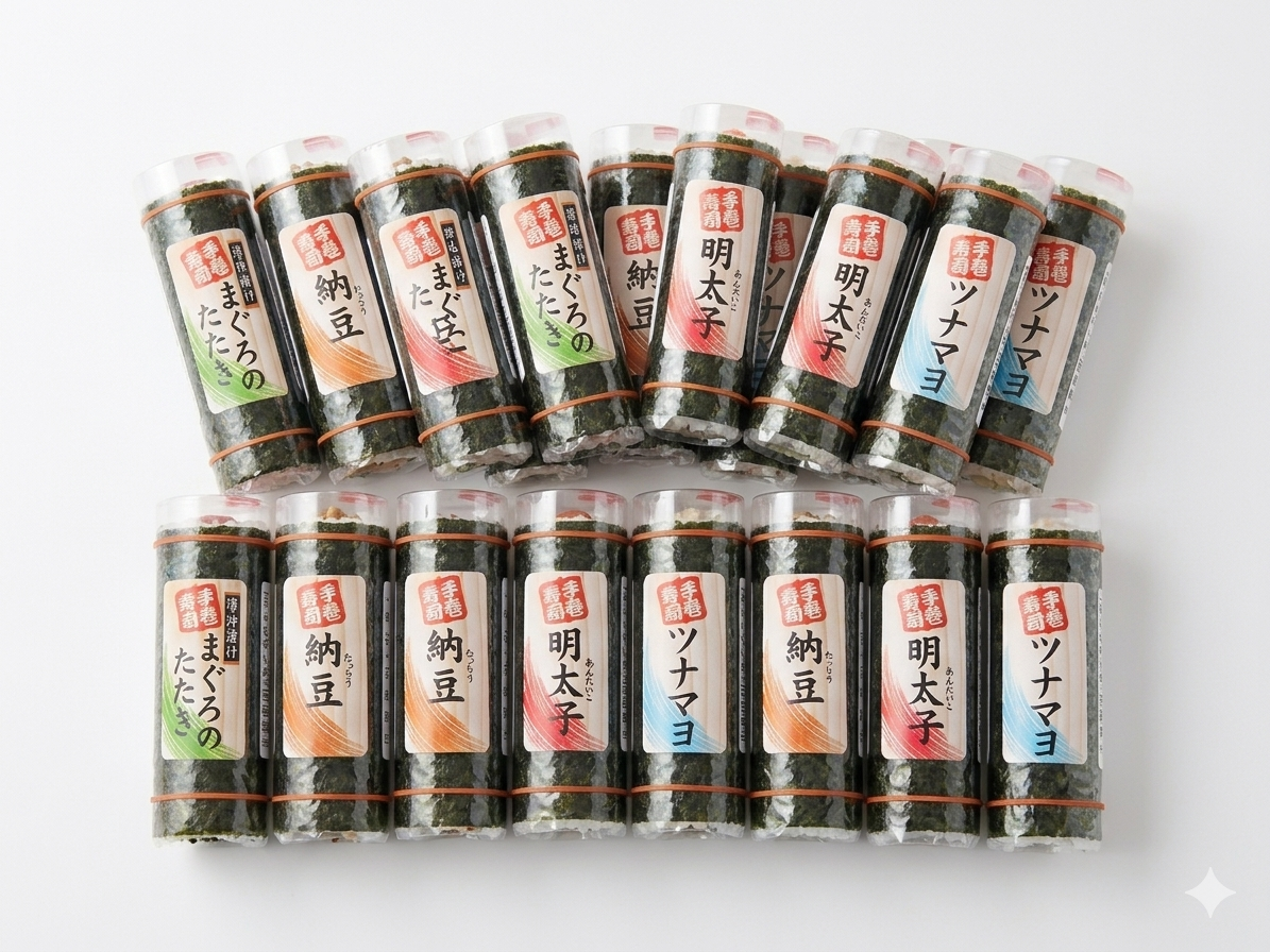 手巻き寿司（まぐろ・納豆・明太子・ツナマヨ）